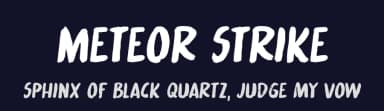 Meteor Strike by Hanoded — Script Handwritten Font — thumbnail 2