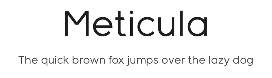 Meticula by Kushal Jain — Sans Serif Font