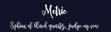 Metric by Halim Antoni — Script Handwritten Font — thumbnail 2