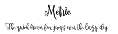 Metric by Halim Antoni — Script Handwritten Font — thumbnail 1