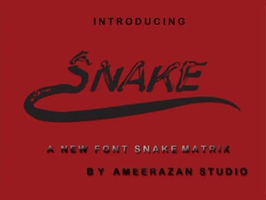 Metrix Snake Font by Ameerazan — Script Handwritten Font — thumbnail 1