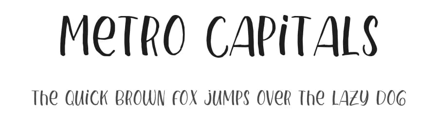 Metro Capitals by Letterhend Studio — Script Handwritten Font