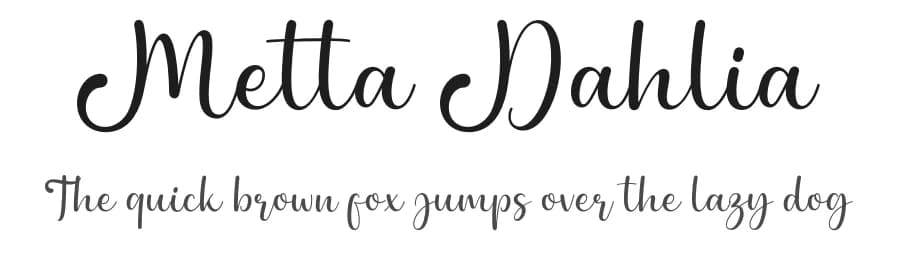 Metta Dahlia by AV Type — Script Handwritten Font