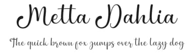Metta Dahlia by AV Type — Script Handwritten Font — thumbnail 1