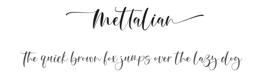 Mettalian by Gilar Studio — Script Handwritten Font