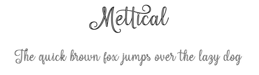 Mettical by Beautypes — Script Handwritten Font