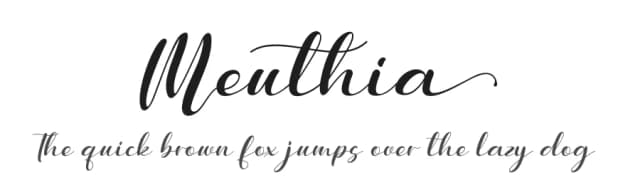 Meuthia by Awansenja Type — Script Handwritten Font