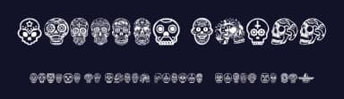 Mexican Skull by Woodcutter — Dingbats Font — thumbnail 2