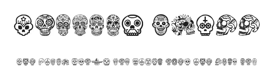Mexican Skull by Woodcutter — Dingbats Font