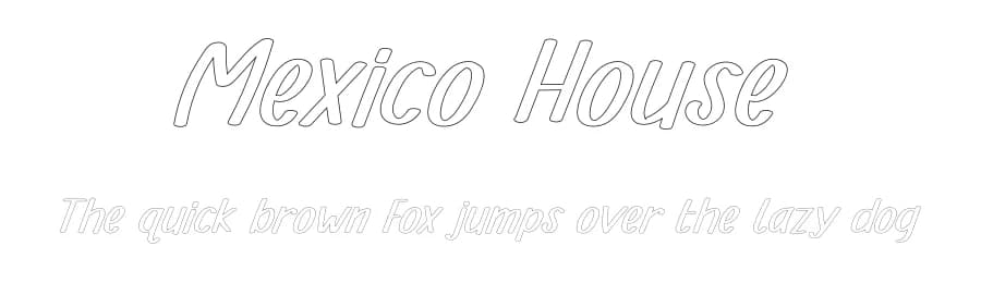 Mexico House by Id: #6888964 — Script Handwritten Font — preview 1