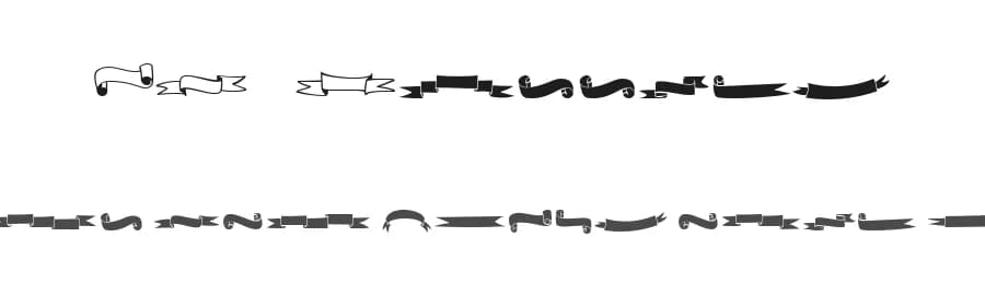 MF 26 Banners by Misti's Fonts — Dingbats Font