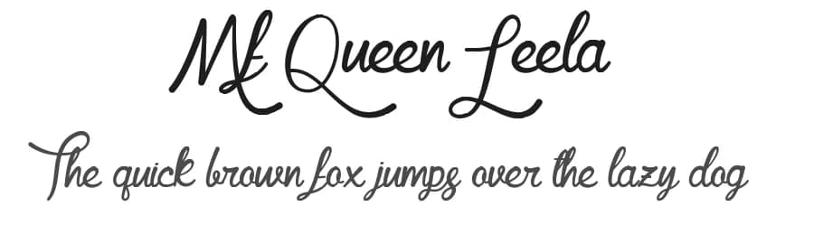 Mf Queen Leela by Misti's Fonts — Script Handwritten Font