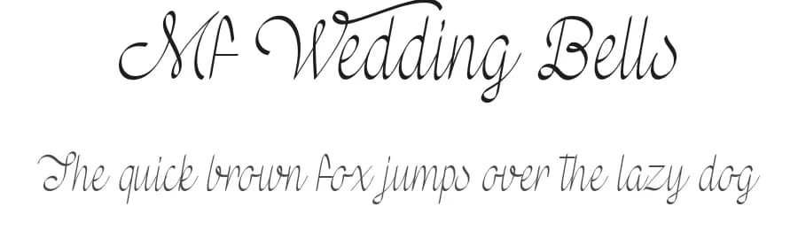 Mf Wedding Bells by Misti's Fonts — Script Handwritten Font
