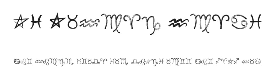 MF Zodiac Dings by Misti's Fonts — Dingbats Font