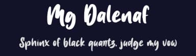 Mg Dalenaf by NJ Studio — Script Handwritten Font — thumbnail 2