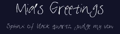 Mia's Greetings by Jansku Boy — Script Handwritten Font — thumbnail 2