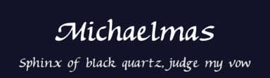 Michaelmas by Iconian Fonts — Script Handwritten Font — thumbnail 2