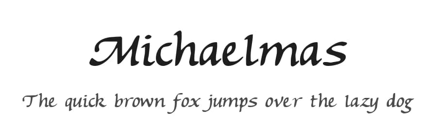 Michaelmas by Iconian Fonts — Script Handwritten Font