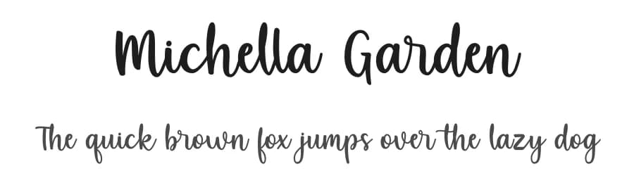 Michella Garden by Nirmala Creative — Script Handwritten Font