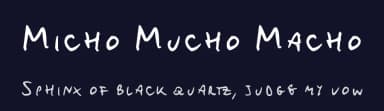 Micho Mucho Macho by Micho Mucho Macho — Script Handwritten Font — thumbnail 2