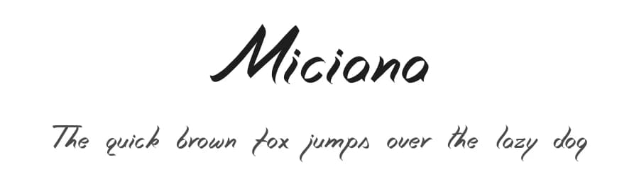 Miciana by Mimix — Script Handwritten Font