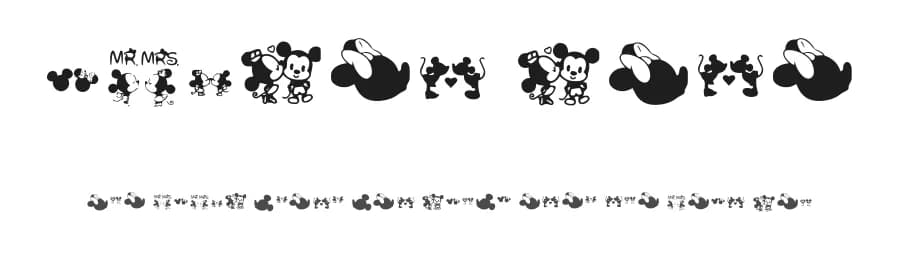 Mickey Love by Criper Lee — Dingbats Font