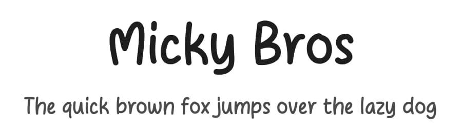 Micky Bros by MJType — Script Handwritten Font