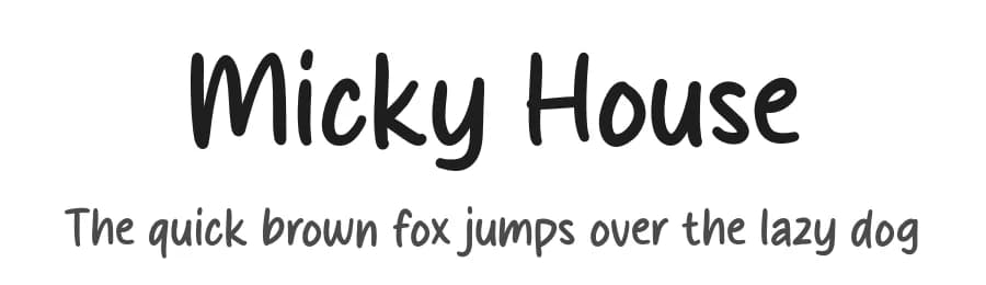 Micky House by MJType — Script Handwritten Font