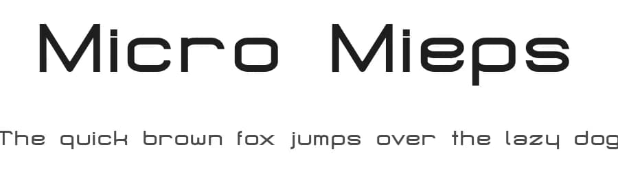 Micro Mieps by Mieps — Sans Serif Font