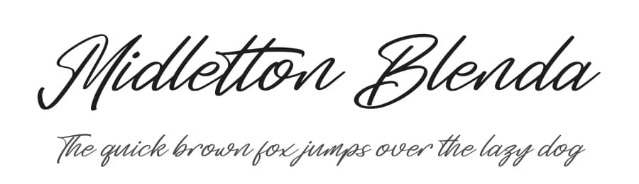 Midletton Blenda by Perspectype Studio - Letterena.com — Script Handwritten Font