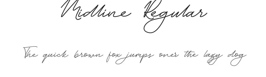 Midline Regular by Calligraphy Fonts — Script Handwritten Font