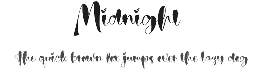 Midnight by Scratchones — Script Handwritten Font