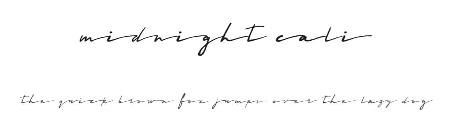 Midnight Cali by Zansari — Script Handwritten Font — preview 1