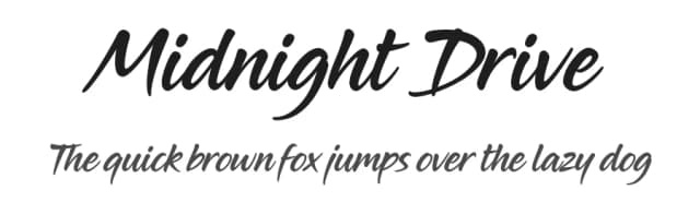 Midnight Drive by Youssef Habchi — Script Handwritten Font