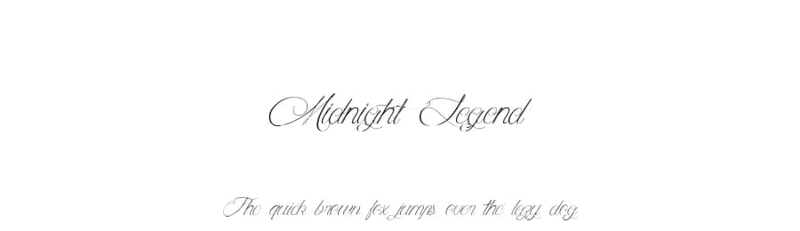 Midnight Legend by Cat.B — Script Handwritten Font