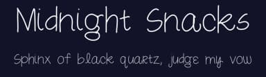 Midnight Snacks by Sabrina Schleiger — Script Handwritten Font — thumbnail 2