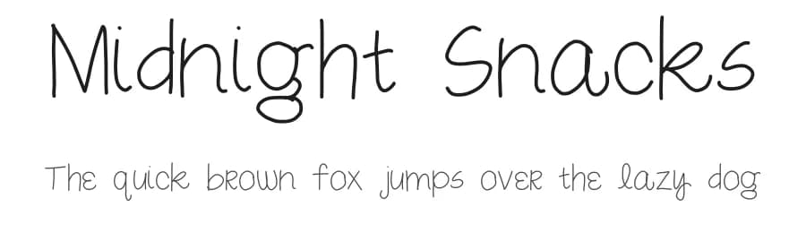 Midnight Snacks by Sabrina Schleiger — Script Handwritten Font