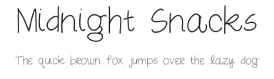 Midnight Snacks by Sabrina Schleiger — Script Handwritten Font — thumbnail 1