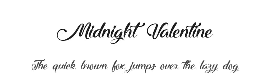 Midnight Valentine by Octotype  | Thomas Boucherie — Script Handwritten Font