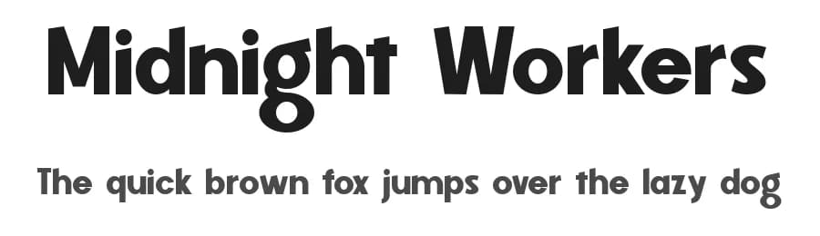 Midnight Workers by Figuree Studio — Sans Serif Font