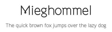 Mieghommel by Tup Wanders — Sans Serif Font — thumbnail 1