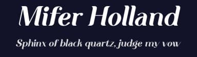 Mifer Holland by Wildan Type — Serif Font — thumbnail 2