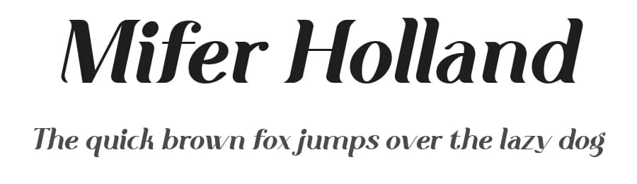 Mifer Holland by Wildan Type — Serif Font