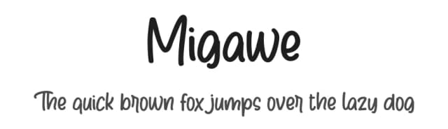Migawe by Vunira Design — Script Handwritten Font