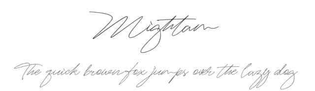 Mightam by Khaiuns — Script Handwritten Font