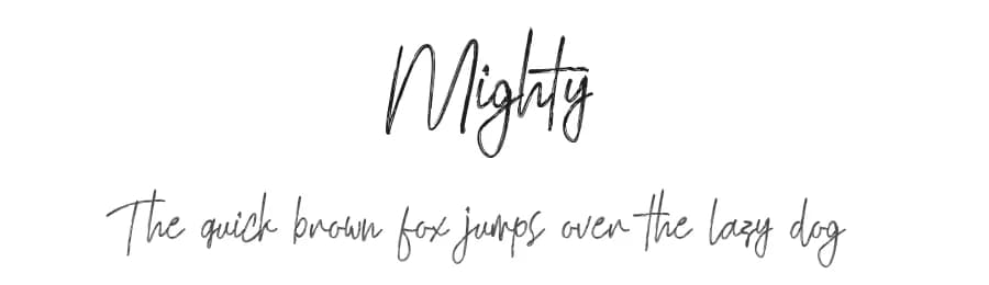 Mighty by Ahgo Studio — Script Handwritten Font — preview 1