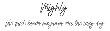 Mighty by Scratchones — Script Handwritten Font — thumbnail 1