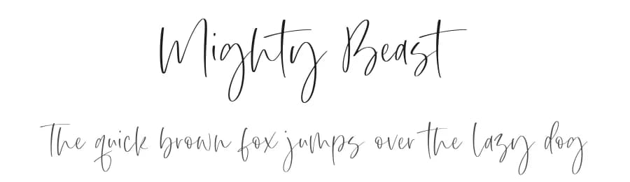 Mighty Beast by Timur Type — Script Handwritten Font