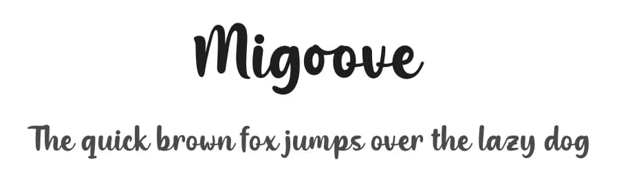 Migoove by twinletter — Script Handwritten Font