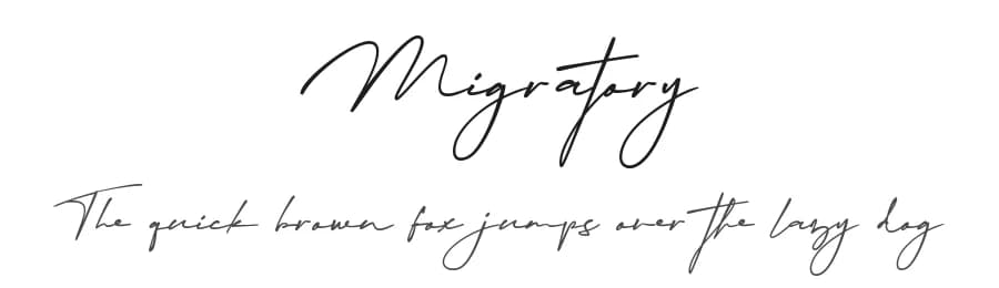 Migratory by DumadiStyle — Script Handwritten Font